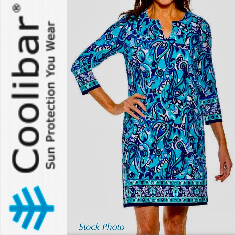 Coolibar Blue Paisley Swim Coverup